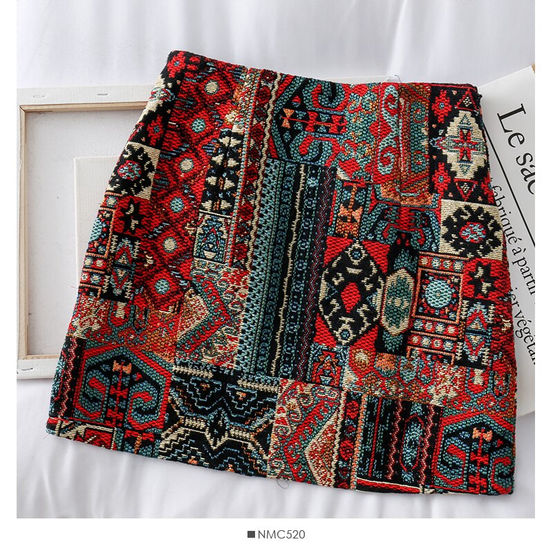 Minigonna Donna Stile Boho