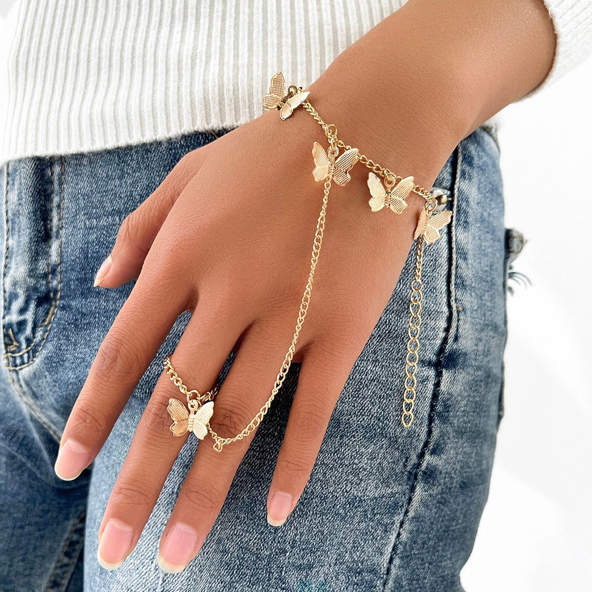 Bracciale Farfalla Aesthetic con Anello