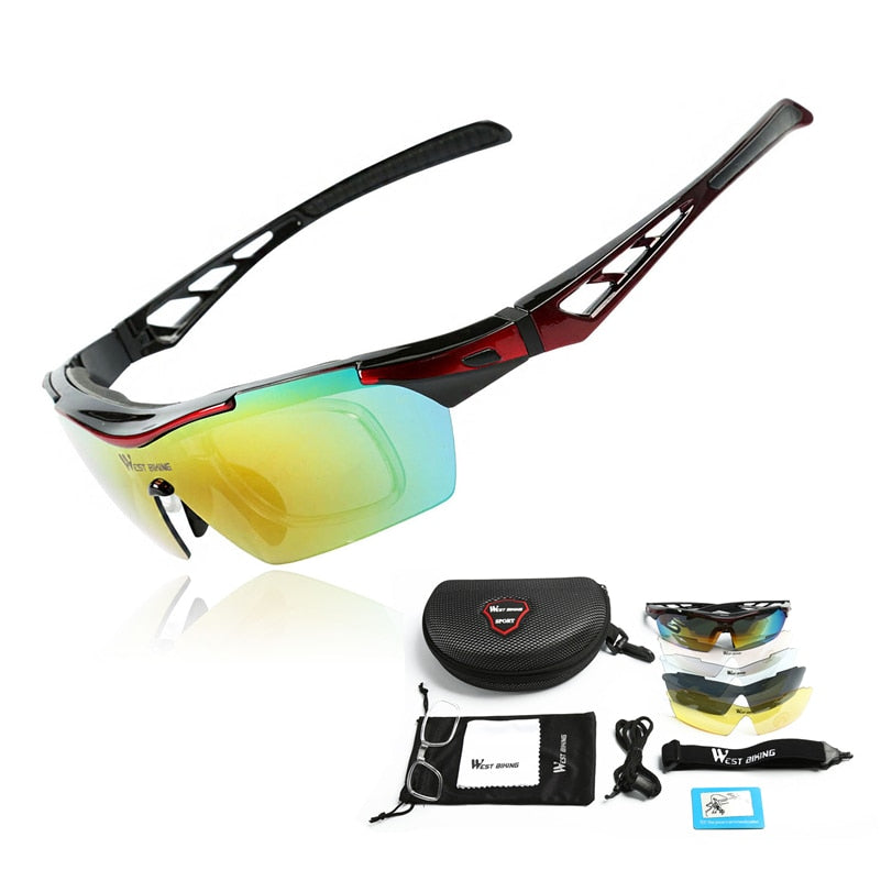 5 Lens Polarized Cycling Sunglasses