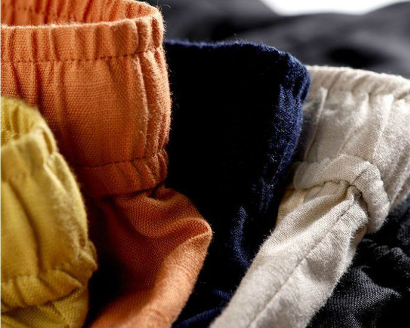 Pantaloncini a Gamba Larga Vita Alta Elastica da Donna