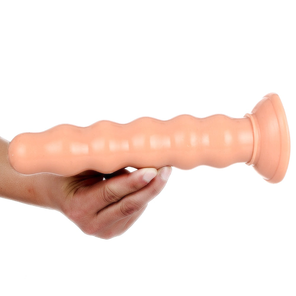 Anal Dildo Plug in Beige and Black