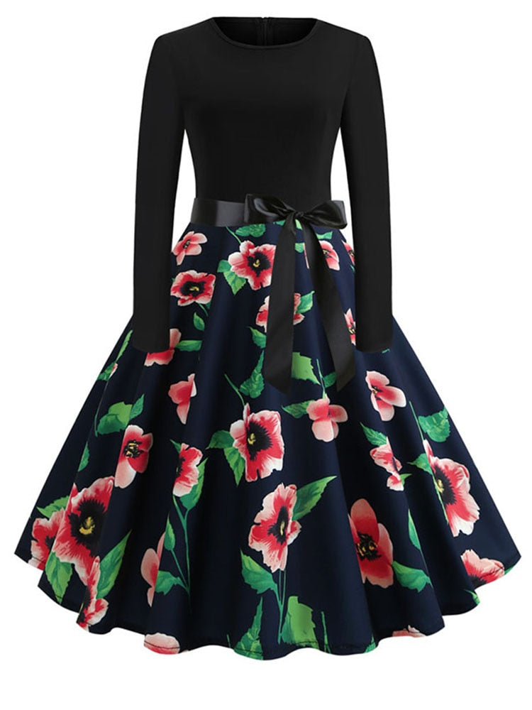 Vestito Swing Donna Stile Natalizio