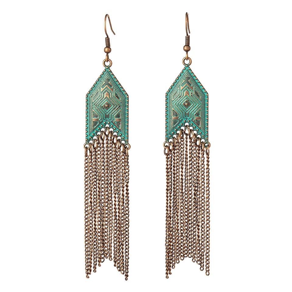 Orecchini a Goccia Colorati Stile Boho da Donna