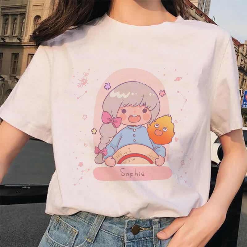 T-Shirt con Stampa Kawaii da Ragazza