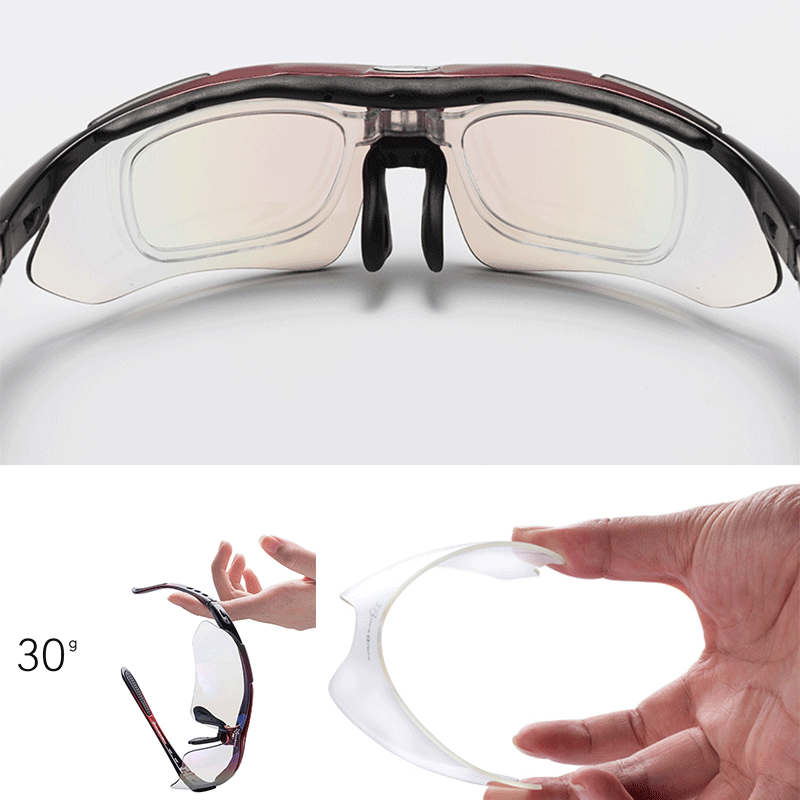 Occhiali da Sole Sportivi da Uomo con Protezione UV e Lenti Intercambiabili