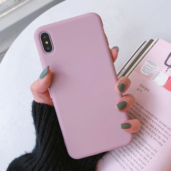 Solid Color Silicone Case for iPhone