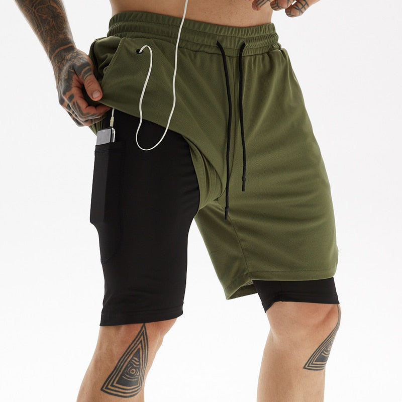 Pantaloncini da Running Uomo con Tasca Nascosta