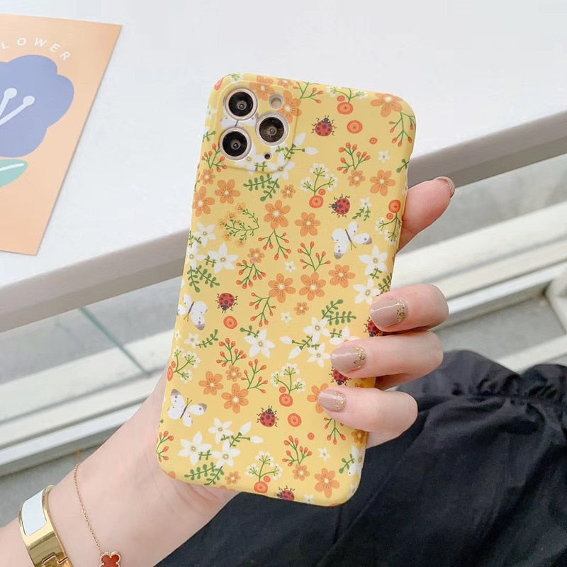 Cover iPhone con Stampa Floreale da Donna