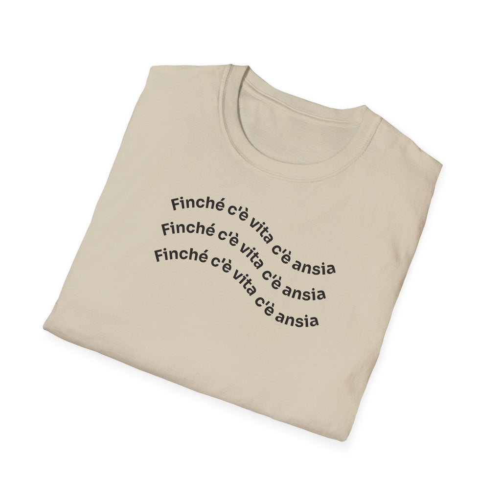 T-shirt Unisex C È ANSIA Stile Casual Moda