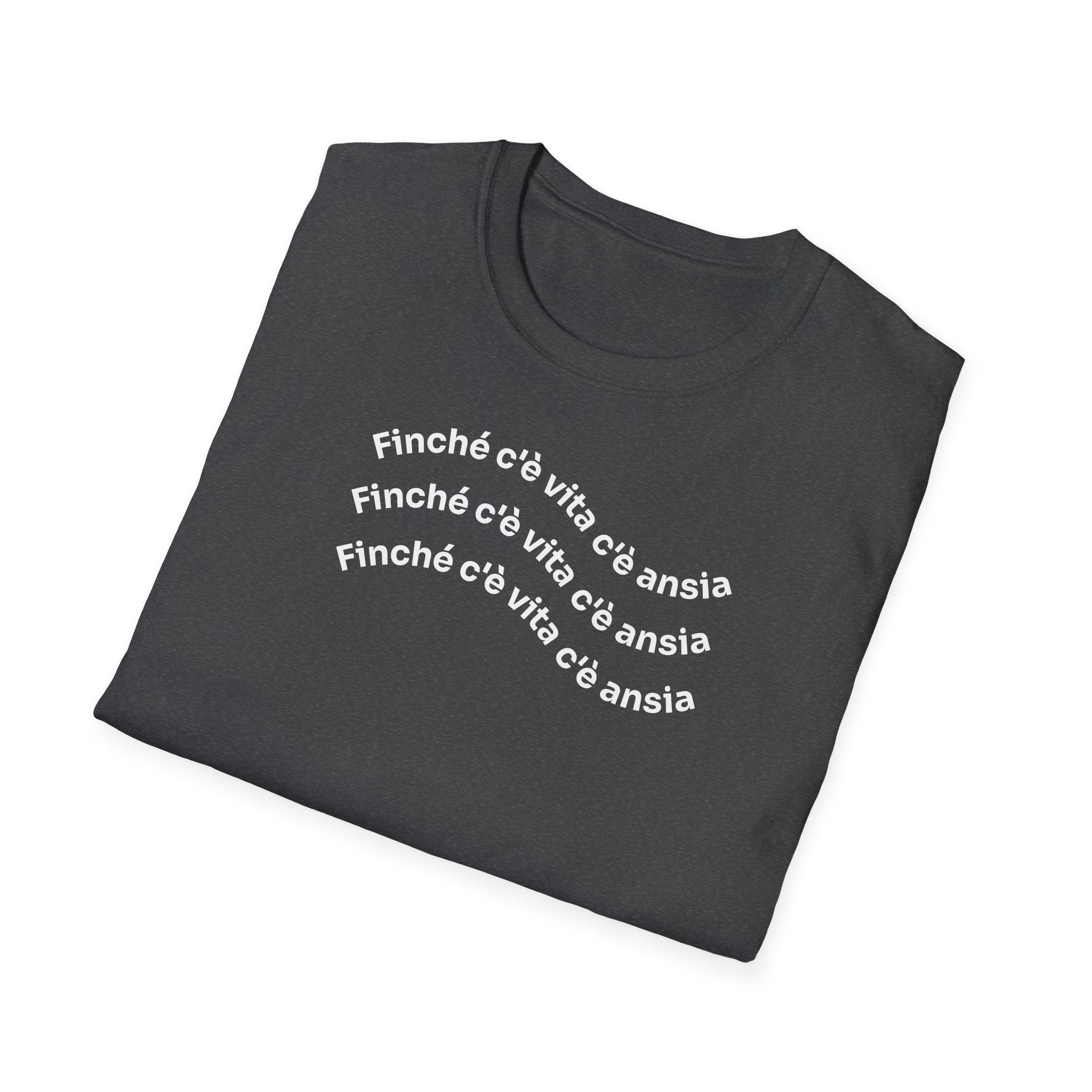 T-shirt Unisex C È ANSIA Stile Casual Moda