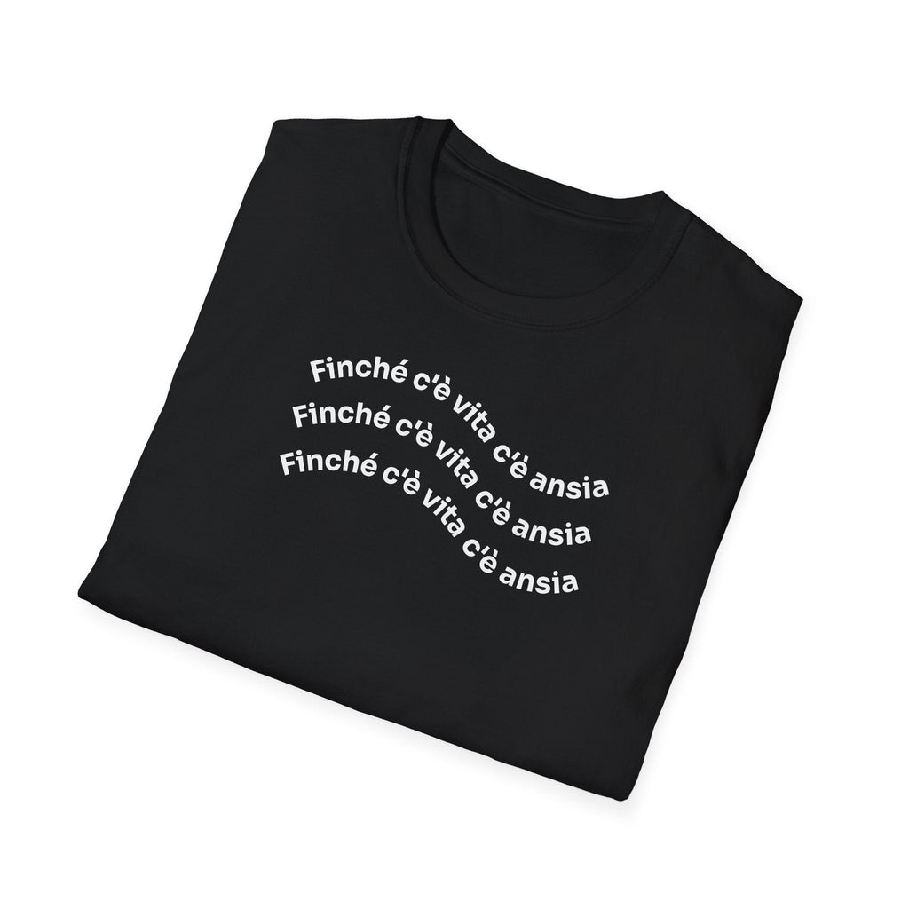 T-shirt Unisex C È ANSIA Stile Casual Moda