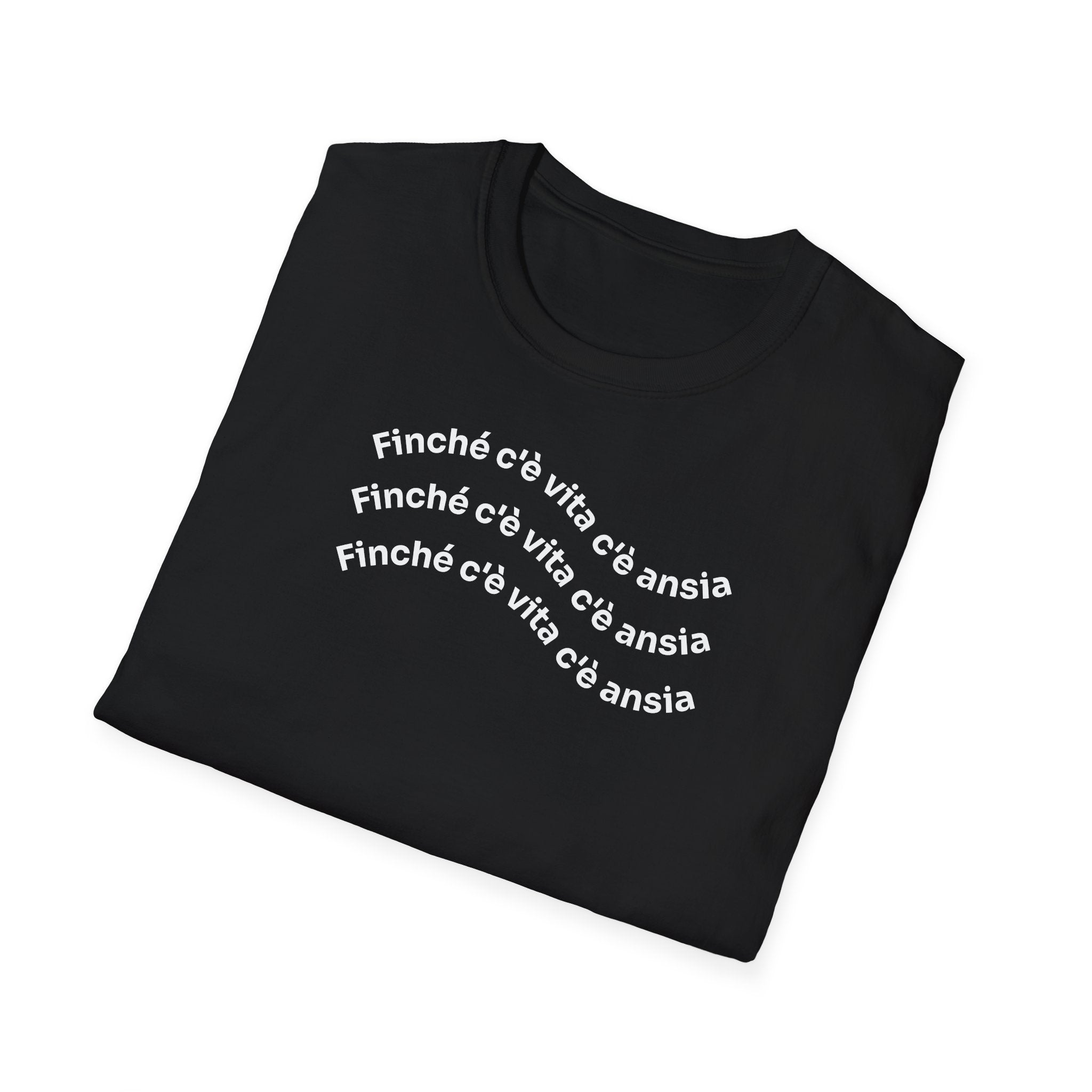 T-shirt Unisex C È ANSIA Stile Casual Moda