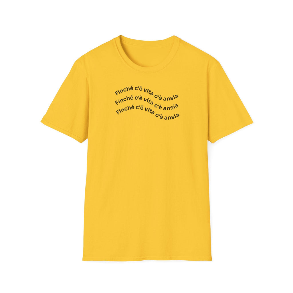 T-shirt Unisex C È ANSIA Stile Casual Moda