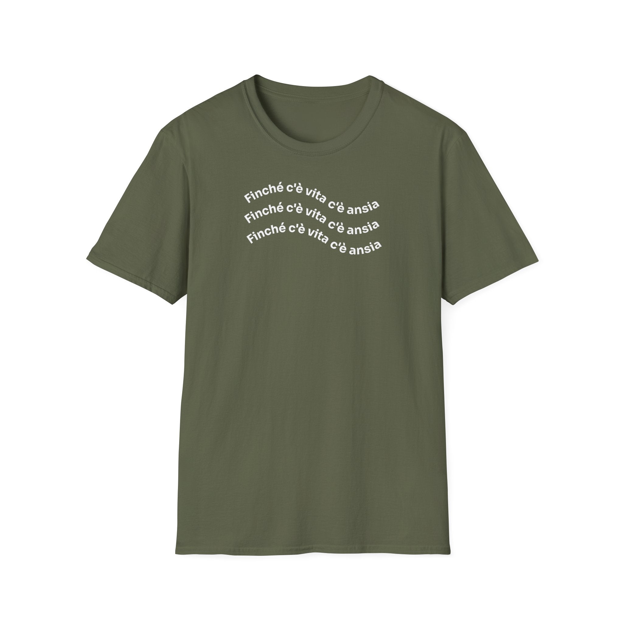 T-shirt Unisex C È ANSIA Stile Casual Moda