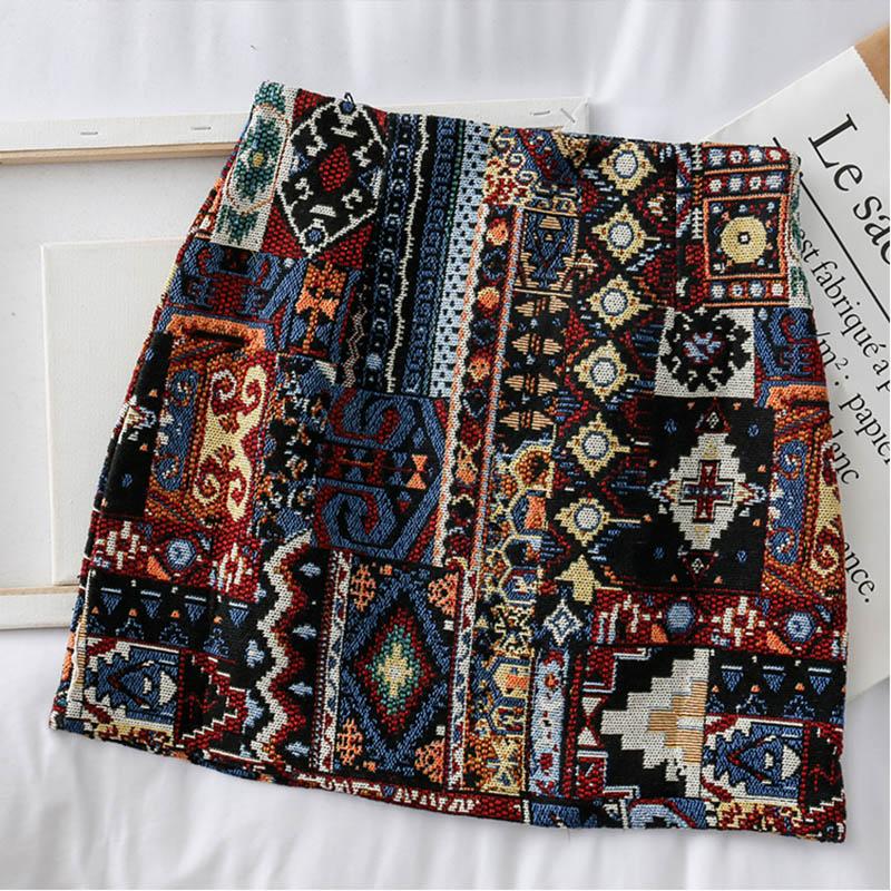 Minigonna Donna Stile Boho