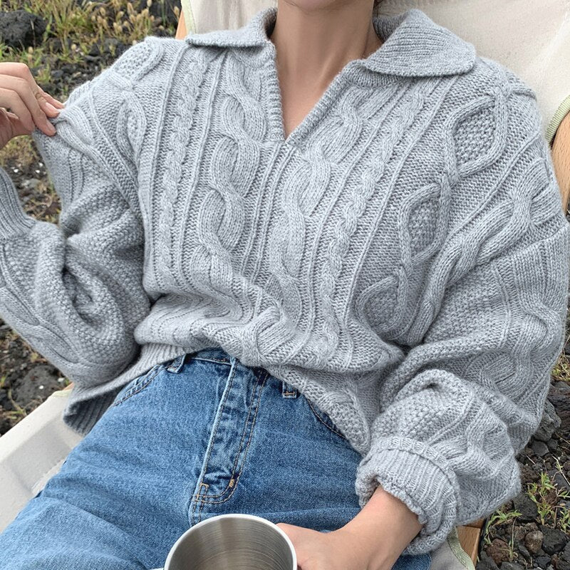 Maglione Donna Stile Polo a Maglia