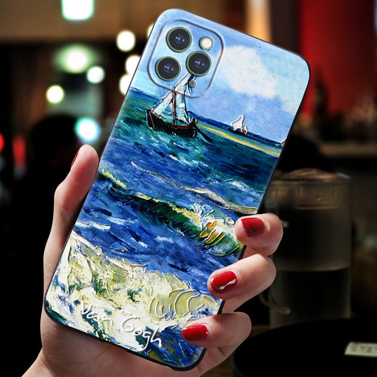 Cover iPhone in Silicone con Arte Vintage Van Gogh