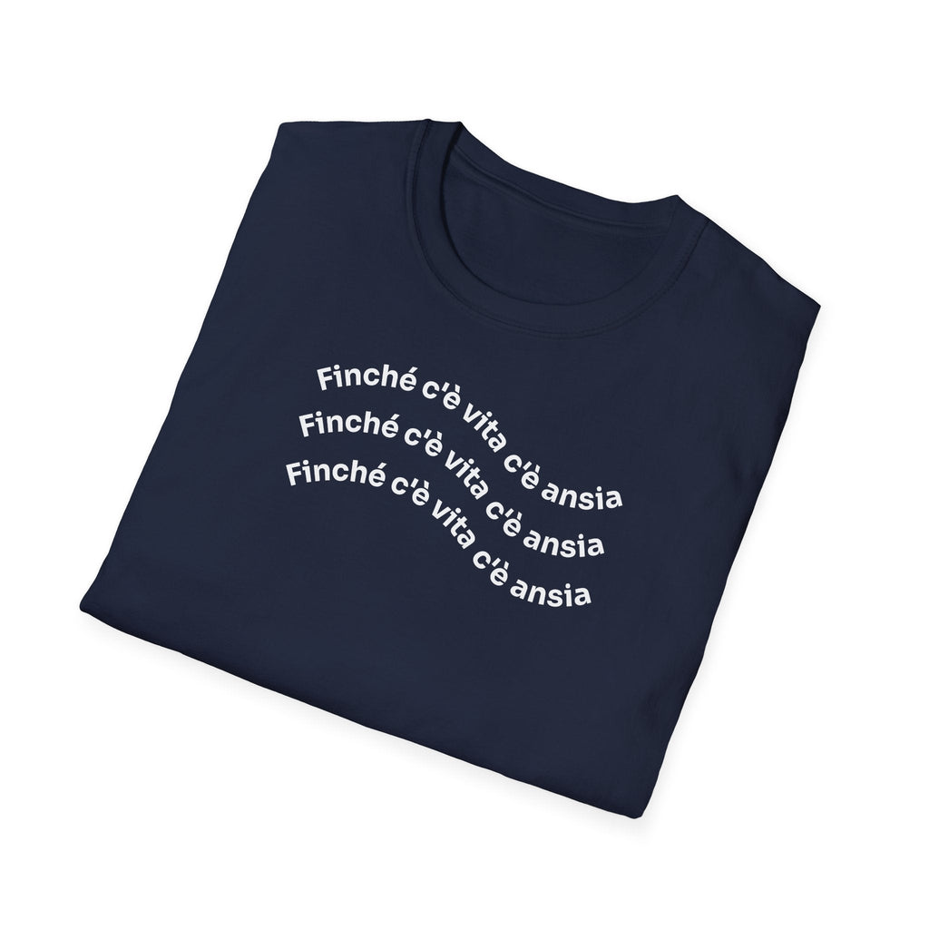 T-shirt Unisex C È ANSIA Stile Casual Moda