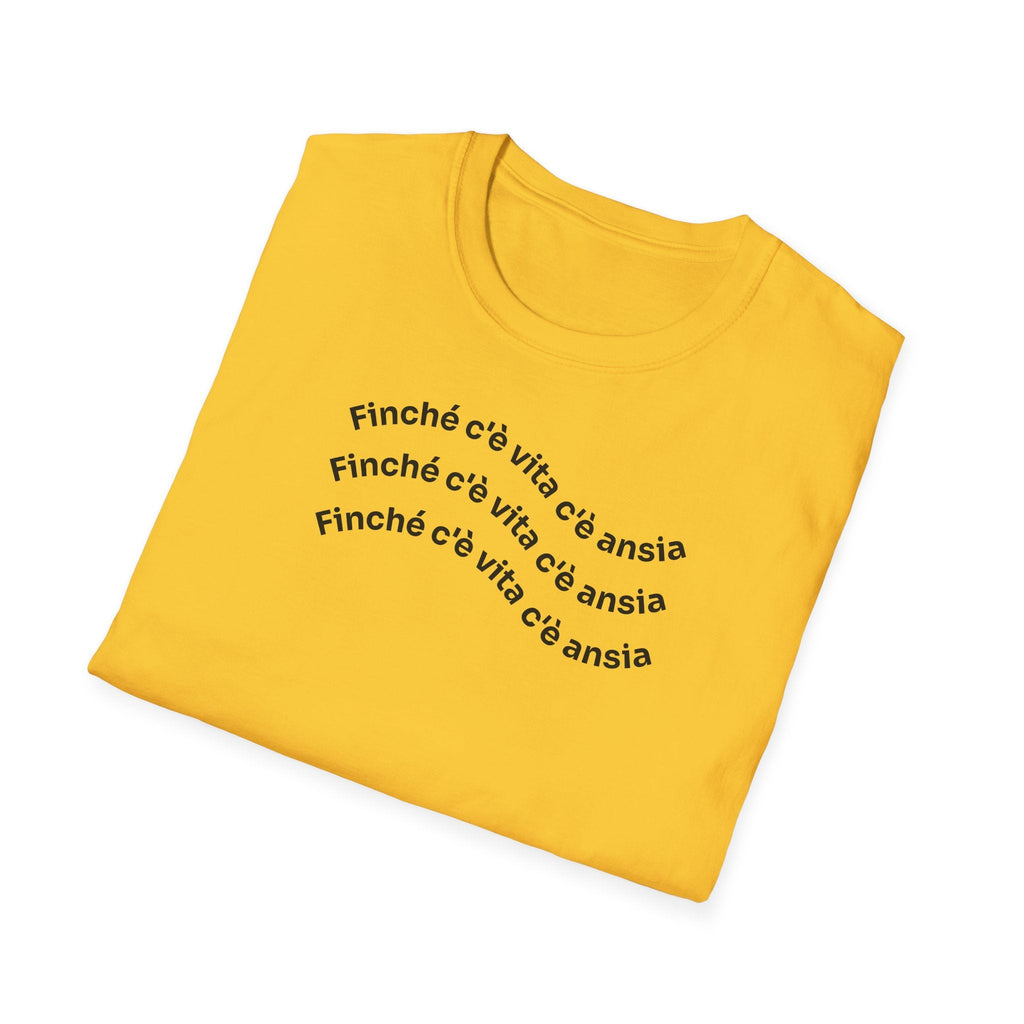 T-shirt Unisex C È ANSIA Stile Casual Moda