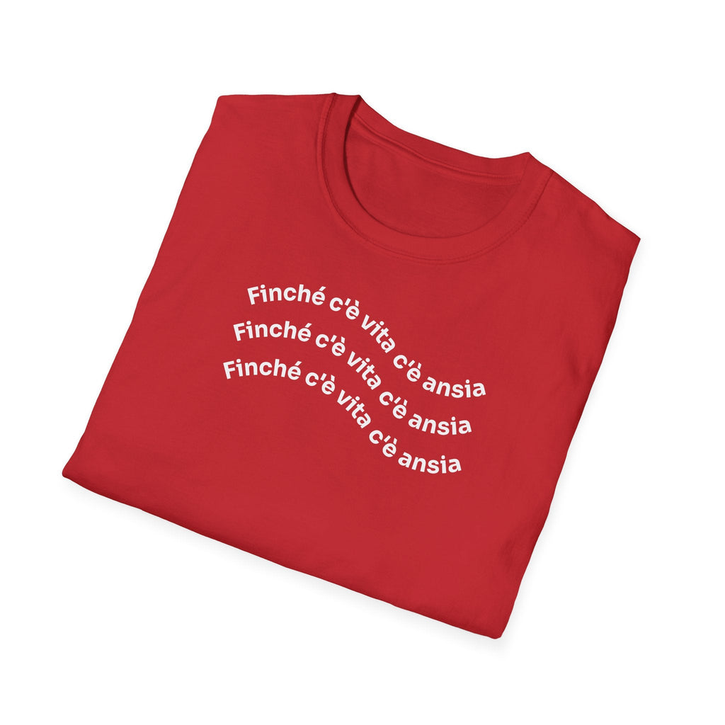 T-shirt Unisex C È ANSIA Stile Casual Moda