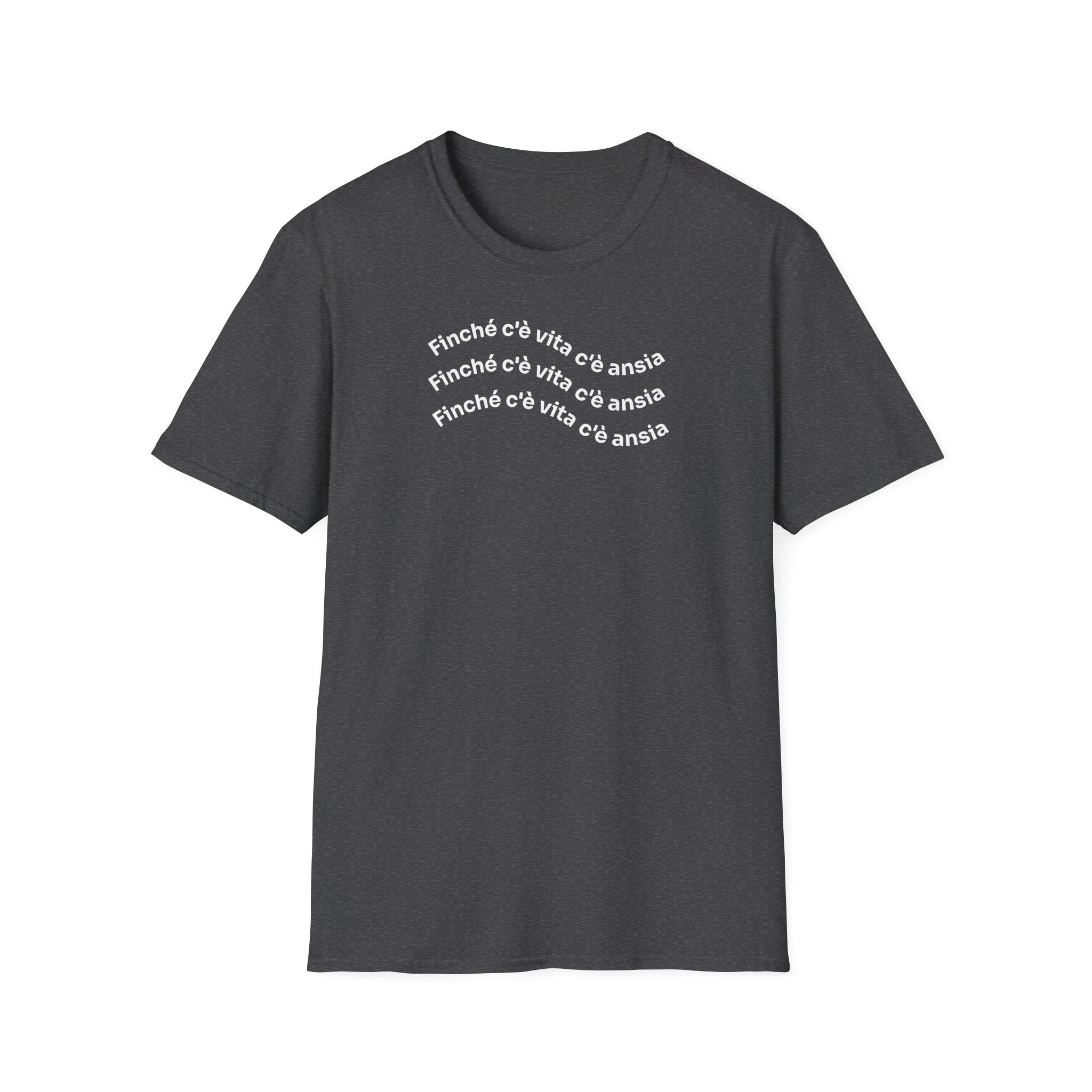 T-shirt Unisex C È ANSIA Stile Casual Moda