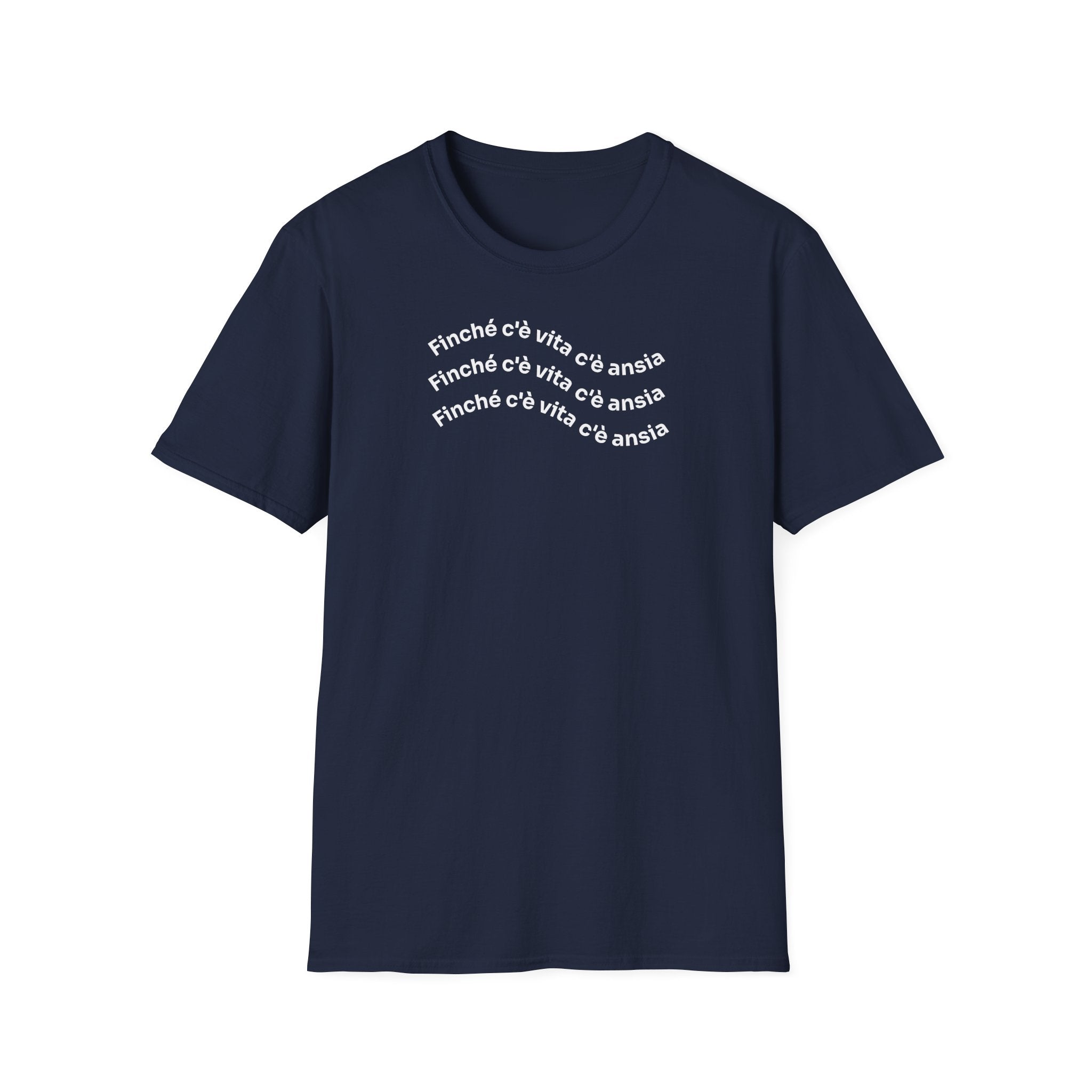 T-shirt Unisex C È ANSIA Stile Casual Moda