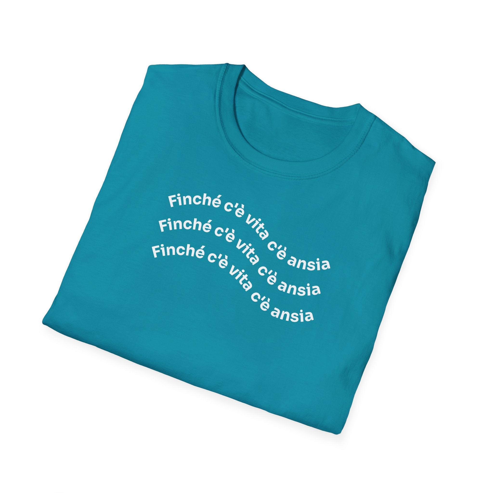 T-shirt Unisex C È ANSIA Stile Casual Moda