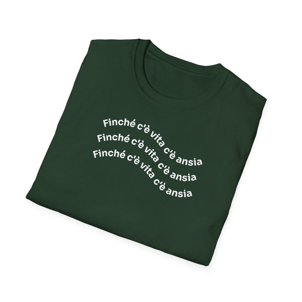 T-shirt Unisex C È ANSIA Stile Casual Moda