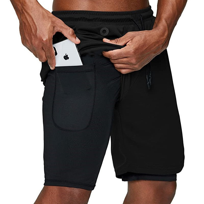 Pantaloncini da Running Uomo con Tasca Nascosta