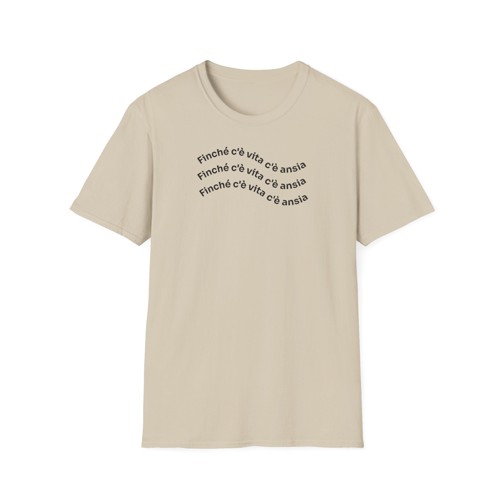 T-shirt Unisex C È ANSIA Stile Casual Moda