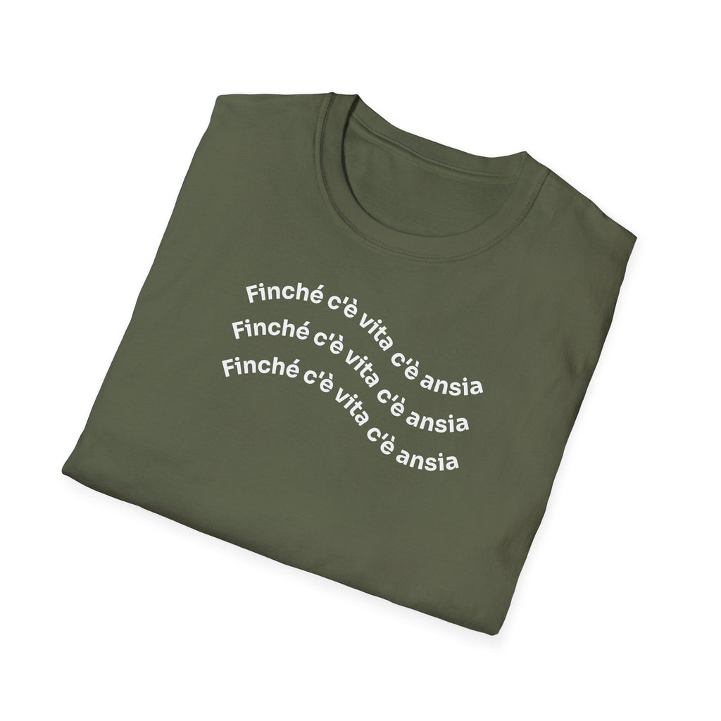 T-shirt Unisex C È ANSIA Stile Casual Moda