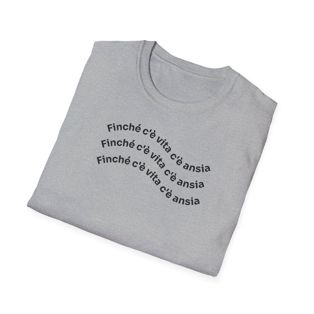 T-shirt Unisex C È ANSIA Stile Casual Moda