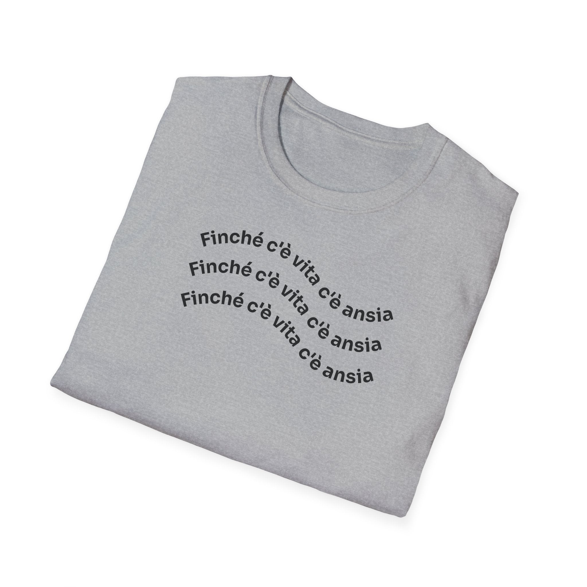 T-shirt Unisex C È ANSIA Stile Casual Moda
