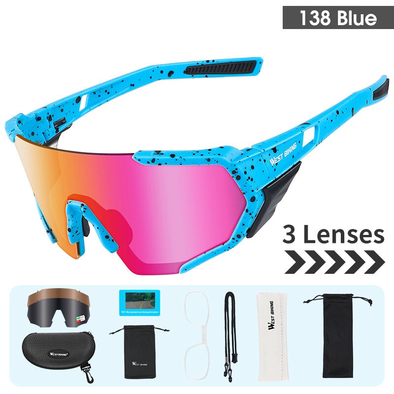 5 Lens Polarized Cycling Sunglasses