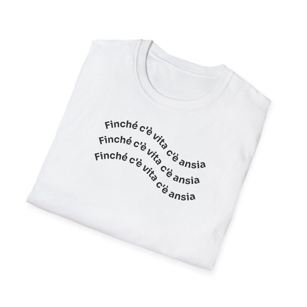T-shirt Unisex C È ANSIA Stile Casual Moda