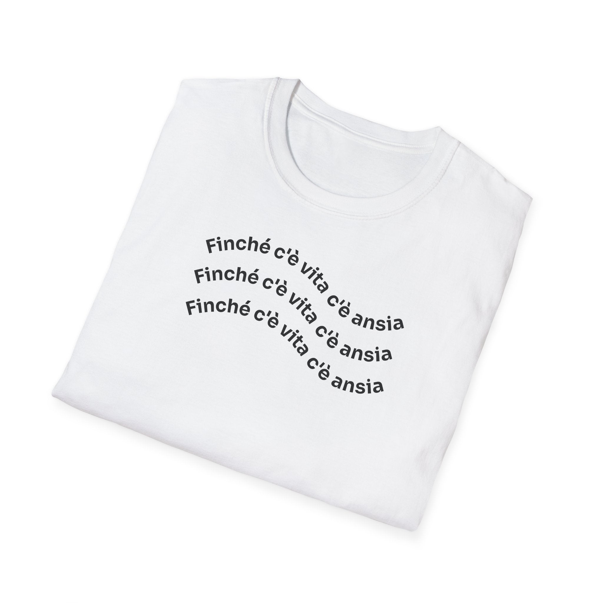 T-shirt Unisex C È ANSIA Stile Casual Moda