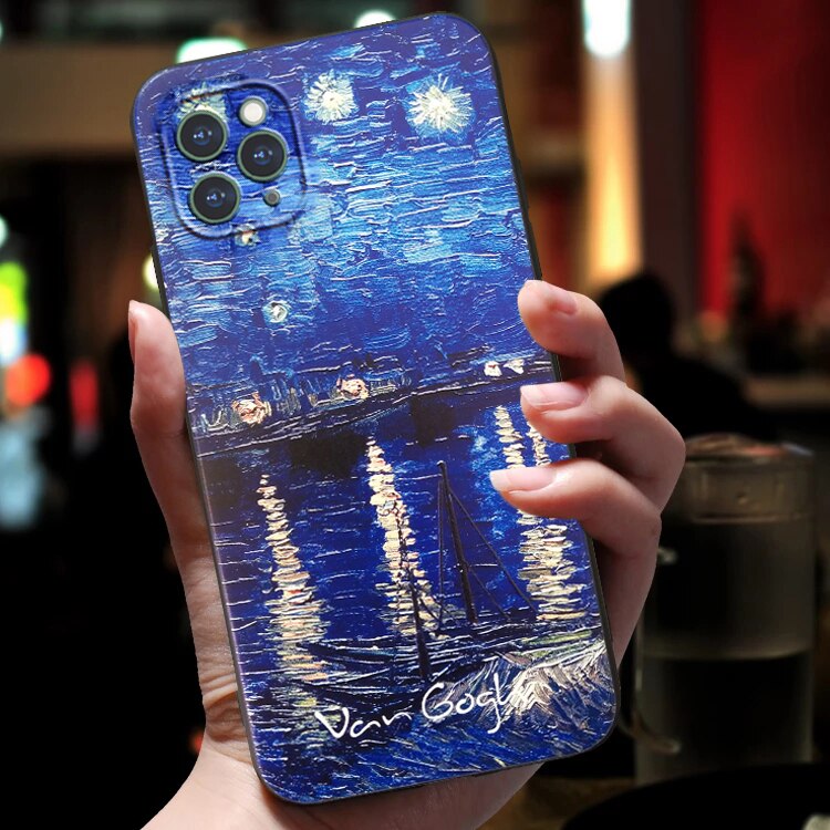Cover iPhone in Silicone con Arte Vintage Van Gogh