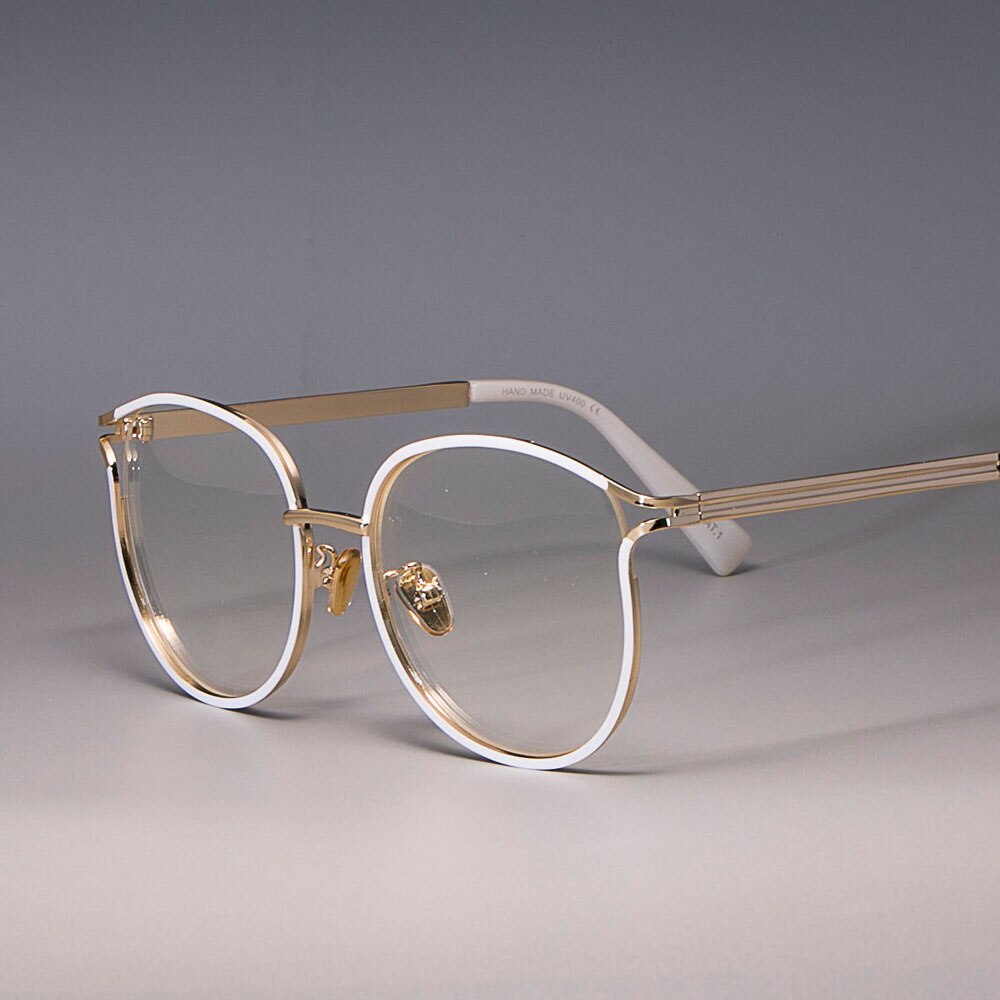 Montature Occhiali Stile Cat Eye in Lega Metallica