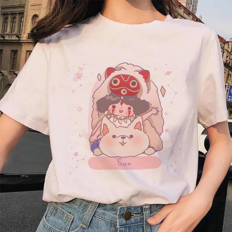T-Shirt con Stampa Kawaii da Ragazza