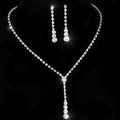 Set Collana e Orecchini a Goccia con Cristalli da Donna