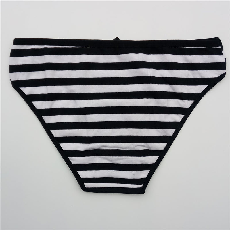 Set di Slip in Cotone a Righe da Donna