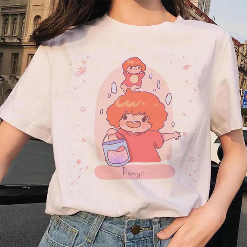 T-Shirt con Stampa Kawaii da Ragazza