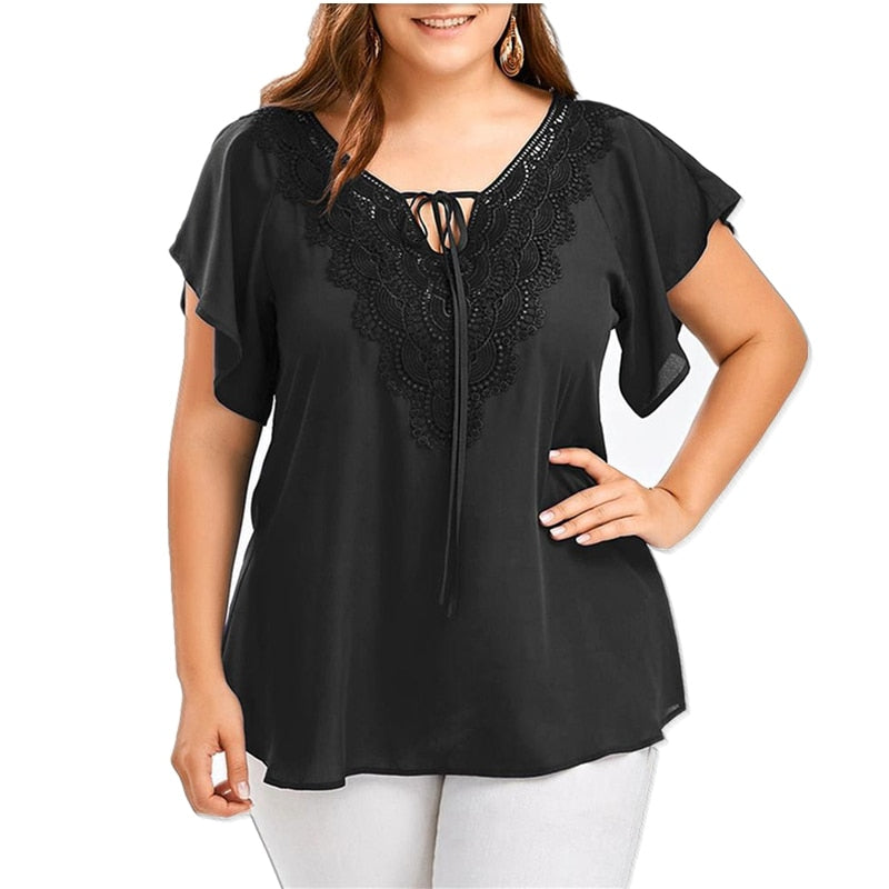 Top Casual Donna Scollo a V