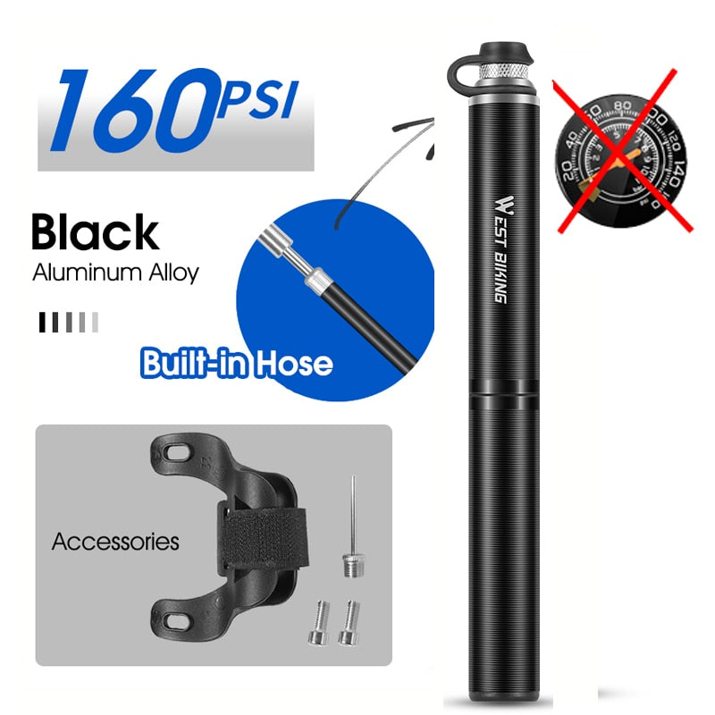 Cycling Portable Aluminum Alloy Pump with Barometer