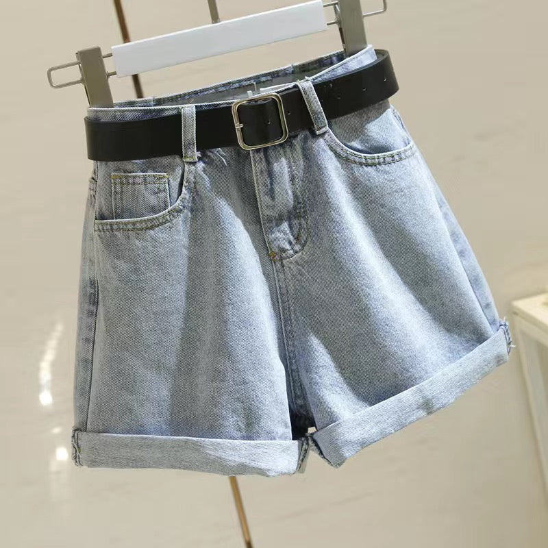 Shorts in Denim Larghi da Donna