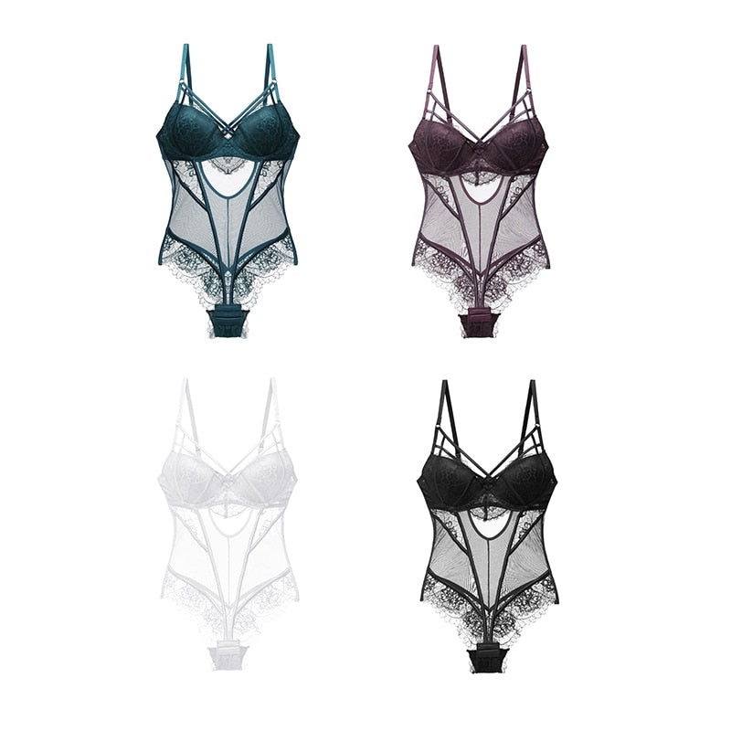 Body Push Up da Donna in Pizzo Trasparente