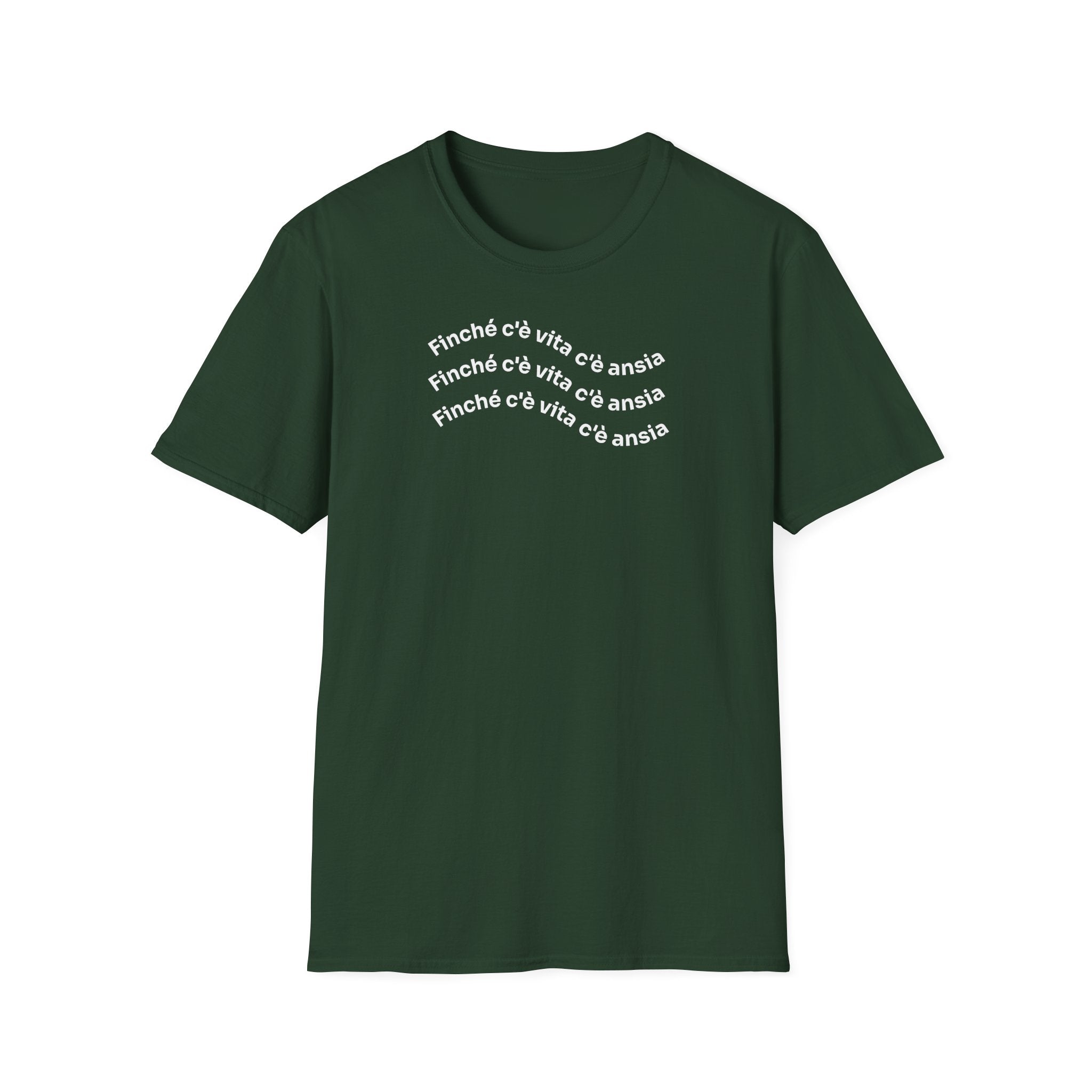 T-shirt Unisex C È ANSIA Stile Casual Moda