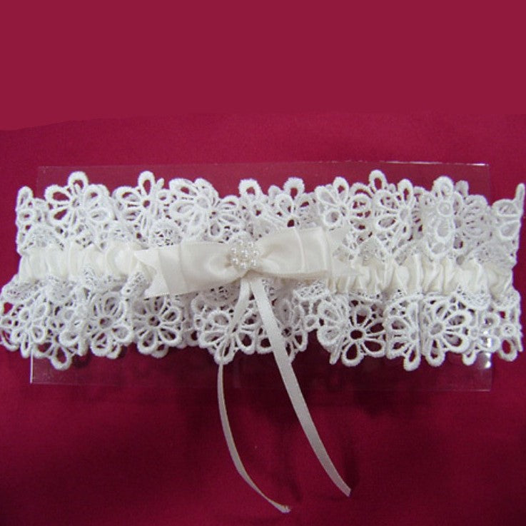 Giarrettiera da Sposa Romantica in Pizzo Floreale