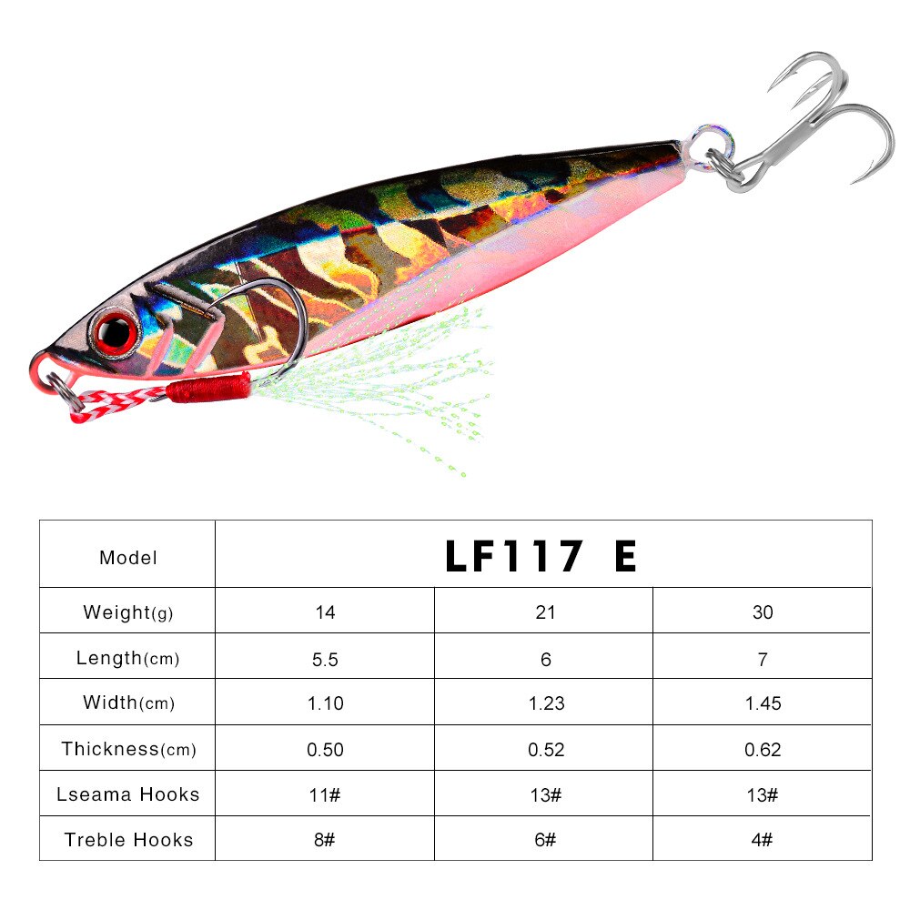 Esca da Pesca Jig in Metallo Colorato