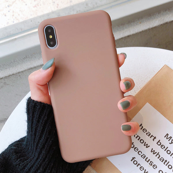 Solid Color Silicone Case for iPhone